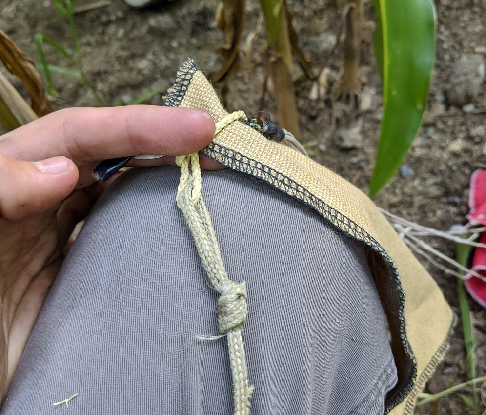 Shock cord failure at knot